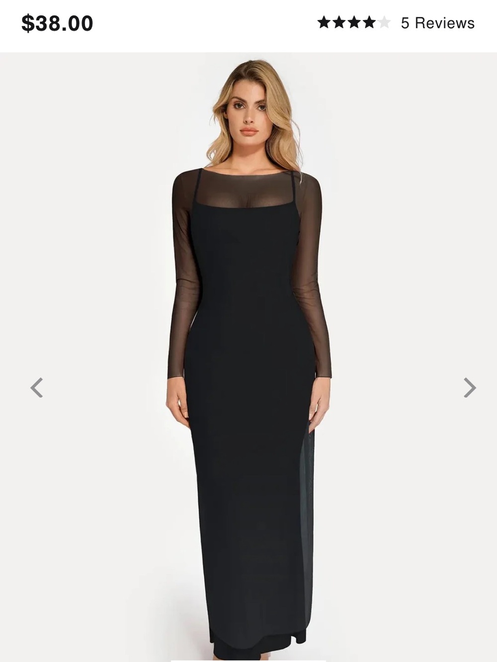 Long Sleeve Sheer Mesh Maxi
Cover-Up